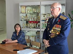 Ветеран ВДВ Николай Войтков рассказал о своем боевом пути юнармейцам Чурилковской школы Рыбновского района        